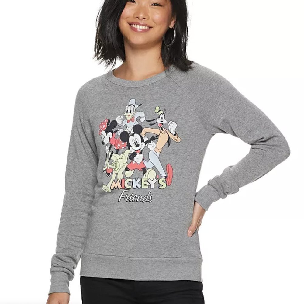 Disney Mickey and Friends Fleece Lined Soft and Warm Pullover Sweatshirt Small